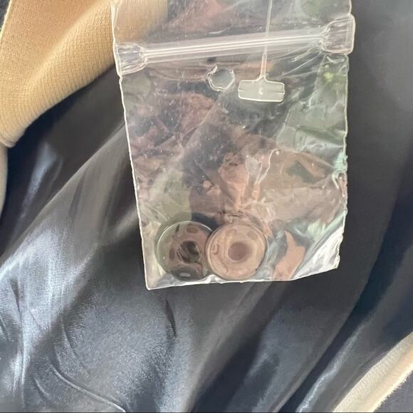 Burton of London 42 black and tan button-down  knee length jacket size 10 B167 - Picture 4 of 6